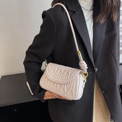 Winter Leather Flap Crossbody Bag for Women