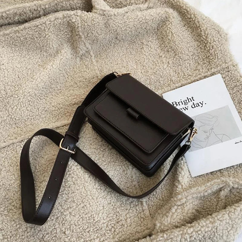 Flap Messenger Bag For Women Small Square Bag Crossbody Shoulder Bag