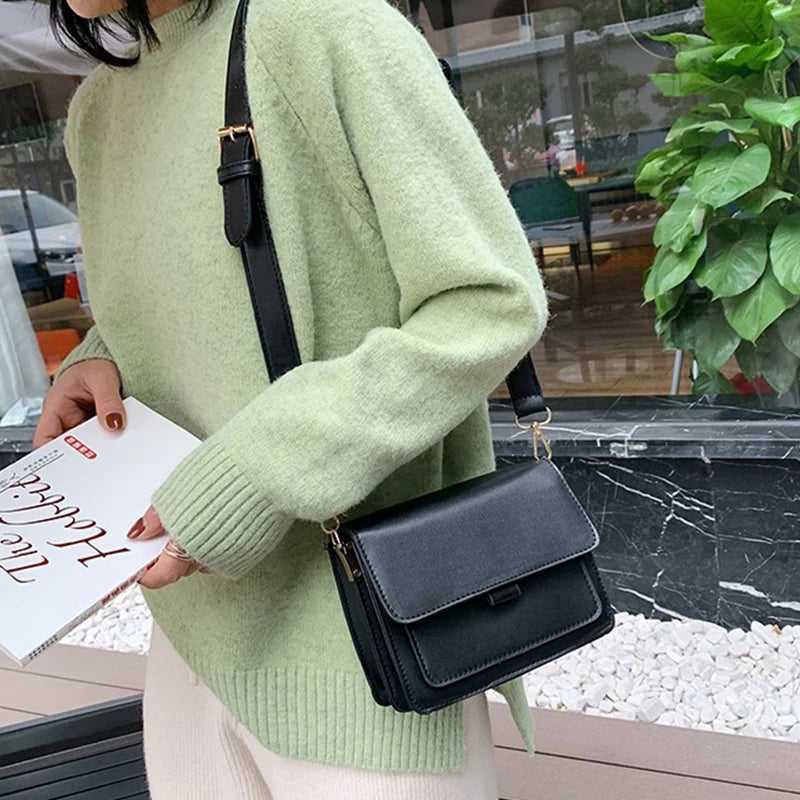 Flap Messenger Bag For Women Small Square Bag Crossbody Shoulder Bag