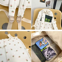 Floral Printing Backpack Travel Mochilas Para Estudiantes Women Satchel Teenage