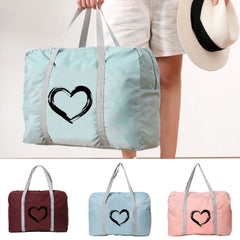 Foldable Travel Bag for Women - Large Capacity Nylon Duffle Bag
