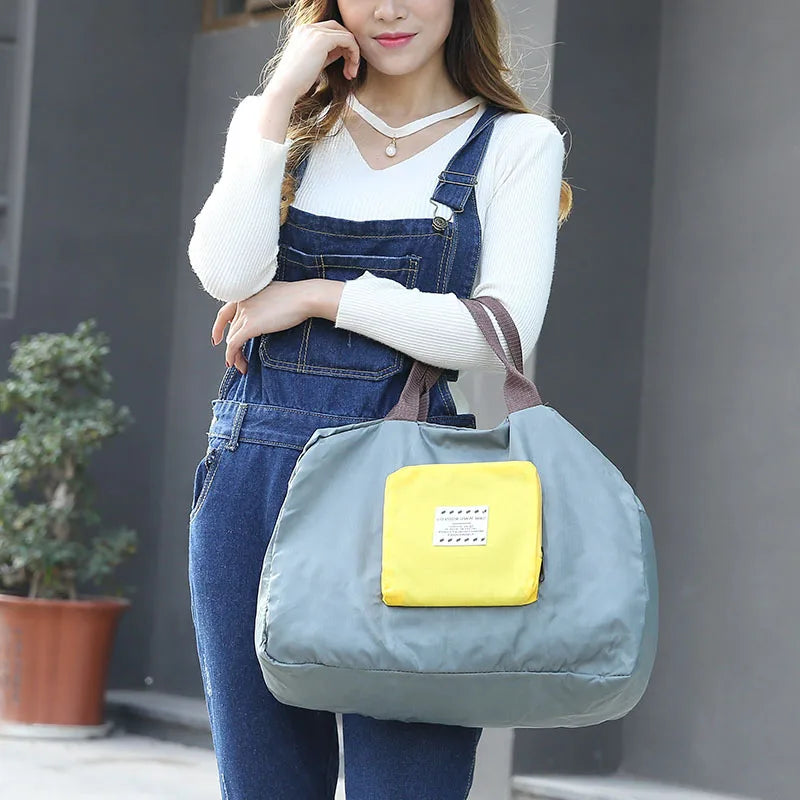Reusable Women Bags Waterproof Eco Shopping Travel Shoulder Bag