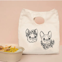 French Bulldog Insulated Lunch Bag Keep Food Safe Warm Thermal Cooler Tote