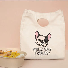 French Bulldog Insulated Lunch Bag Keep Food Safe Warm Thermal Cooler Tote