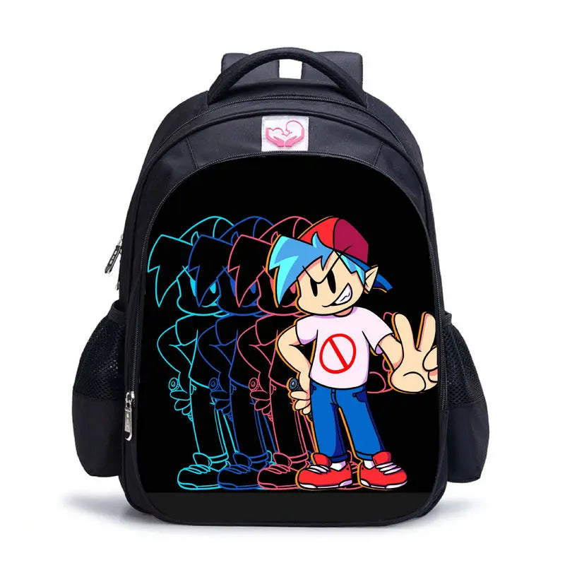 FNF Games Backpack 3D Print School Bag Orthopedic Book Bag 16Inch Unisex