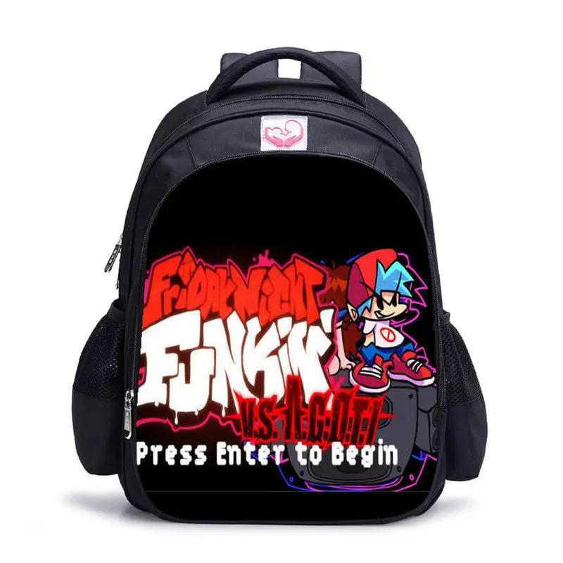 FNF Games Backpack 3D Print School Bag Orthopedic Book Bag 16Inch Unisex
