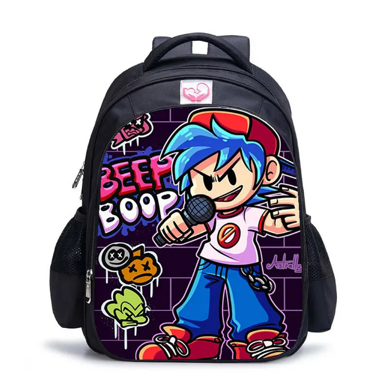 FNF Games Backpack 3D Print School Bag Orthopedic Book Bag 16Inch Unisex
