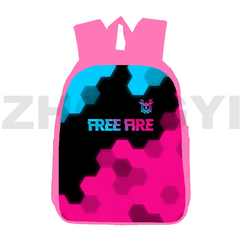 3D Print Fire Garena Backpack 12/16 Inch School Bag