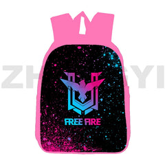 3D Print Fire Garena Backpack 12/16 Inch School Bag