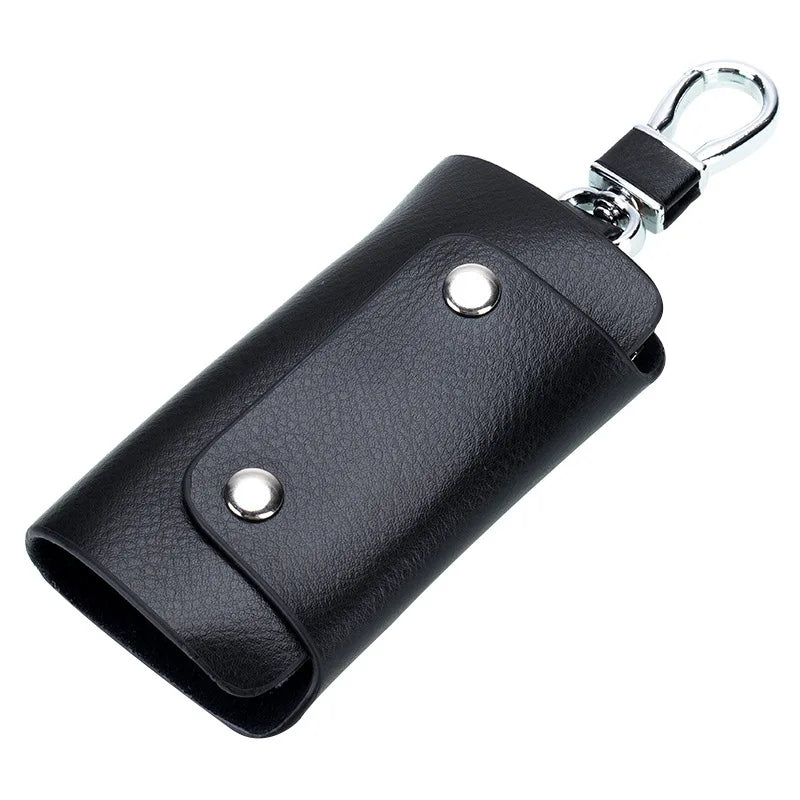 Leather Key Wallets Women Men Key Holder Housekeeper Organizer Rivets