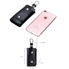 Leather Key Wallets Women Men Key Holder Housekeeper Organizer Rivets