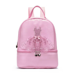 Girls Ballet Dance Girl Backpack School Bag Kids Embroidered Bag