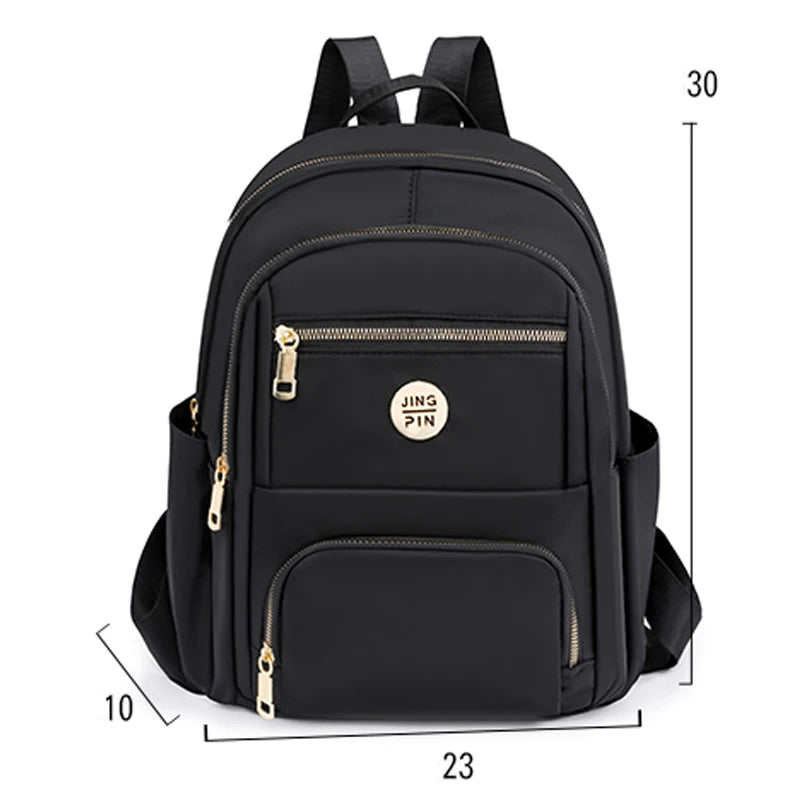 Girls Pink Backpack Women's Nylon Travel Backpack Anti-theft Bag
