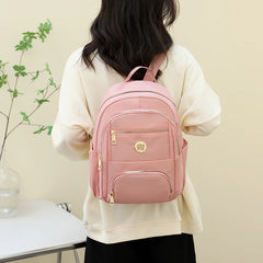 Girls Pink Backpack Women's Nylon Travel Backpack Anti-theft Bag
