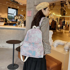 Gradient Women Backpacks Student Schoolbag Female Backpack