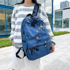 Graffiti Personality Backpack Student Schoolbag Women's Outdoor Travel Backpack