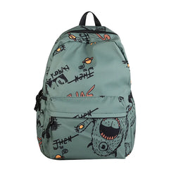 Graffiti Personality Backpack Student Schoolbag Women's Outdoor Travel Backpack