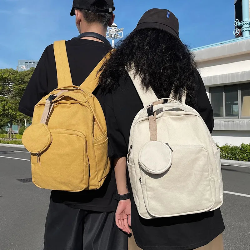 Green Leisure Backpack Student Girl Boy Travel Rucksack School Bag