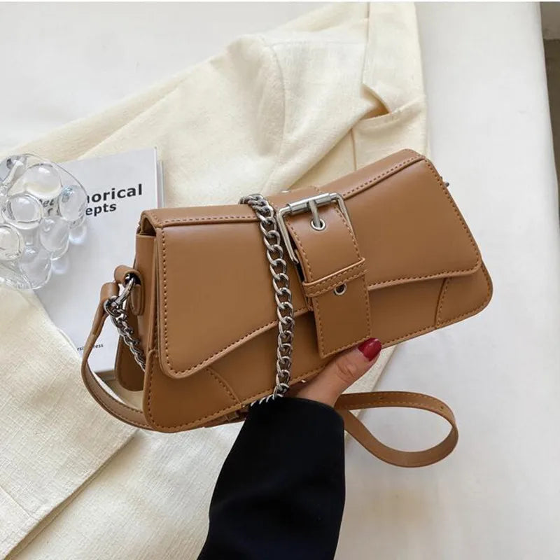 Half Moon Messenger Bag Shoulder Bags Chain Clutch Purse
