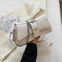 Half Moon Messenger Bag Shoulder Bags Chain Clutch Purse
