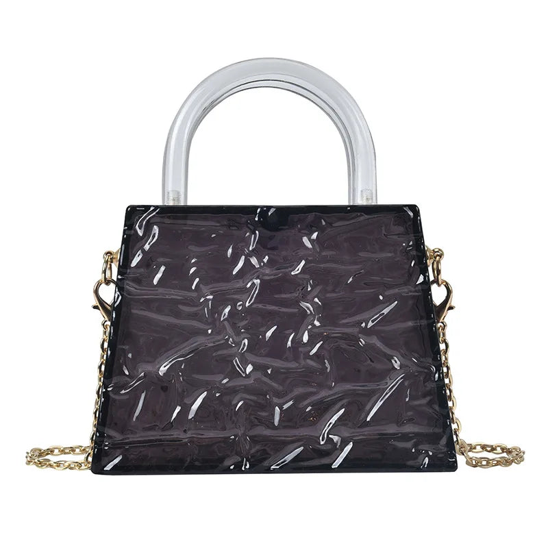 Women Transparent Acrylic Evening Bag Clear Clutch