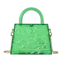 Women Transparent Acrylic Evening Bag Clear Clutch