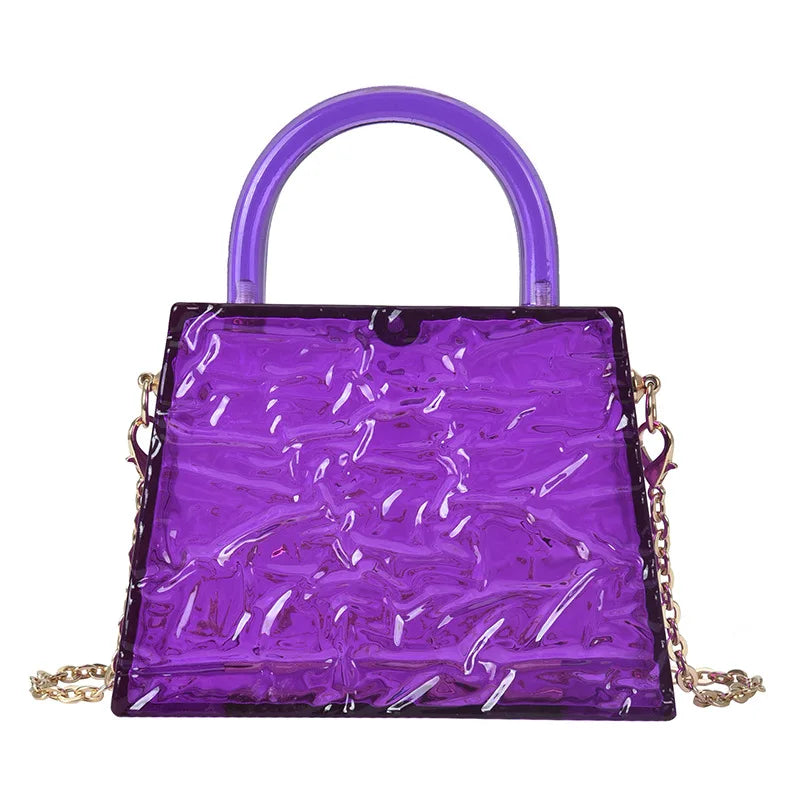 Acrylic Clear Clutch Handbag Women Transparent Party Evening Bag