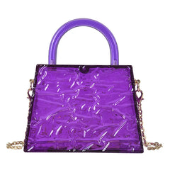 Women Transparent Acrylic Evening Bag Clear Clutch