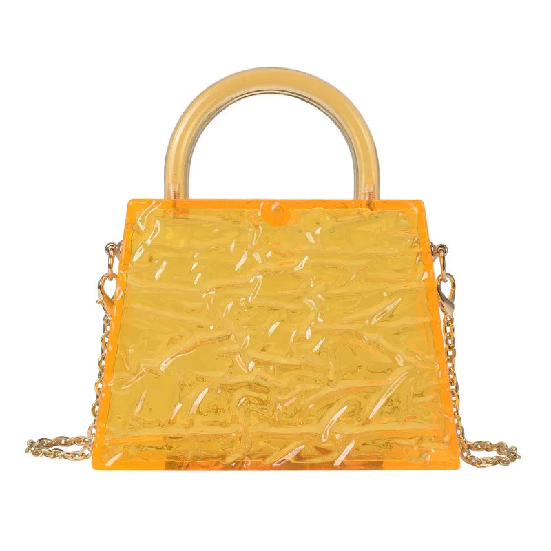 Women Transparent Acrylic Evening Bag Clear Clutch