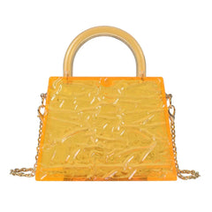 Women Transparent Acrylic Evening Bag Clear Clutch