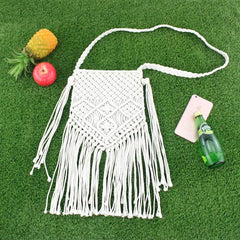Rattan Summer Beach Bag Tassel Bohe Shoulder Bags