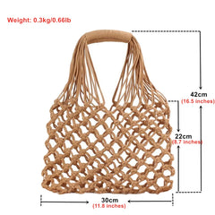 Straw Beach Bag for Women Summer Casual Shopping Travel Handbag