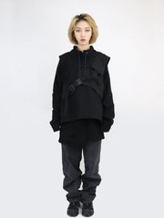 Harajuku Rock One Shoulder Buckle Vest