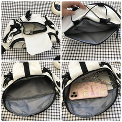 Harajuku Techwear Canvas Sling Bag Gothic Crossbody Handbag Purses and Handbags