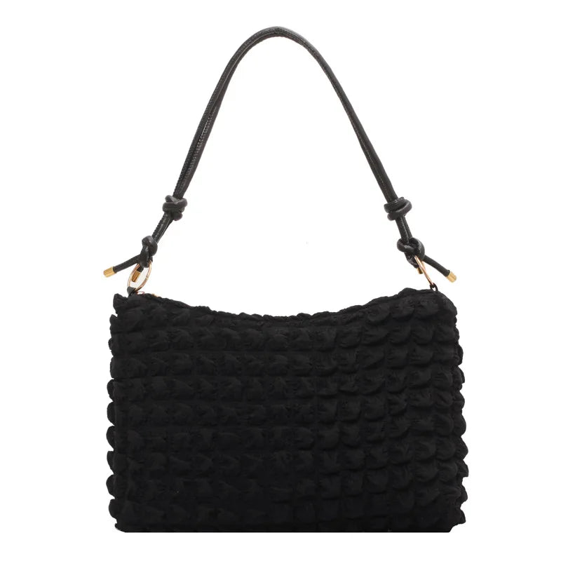 High Capacity Soft Cloth Shoulder Bag for Women - Winter Travel Handbag