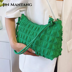High Capacity Soft Cloth Shoulder Bag for Women - Winter Travel Handbag