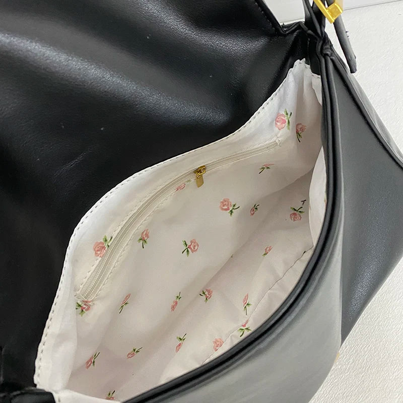 Women's High Capacity Crossbody Shoulder Bag PU Leather Messenger Handbag