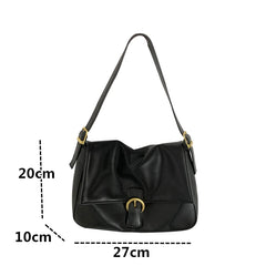 Women's High Capacity Crossbody Shoulder Bag PU Leather Messenger Handbag