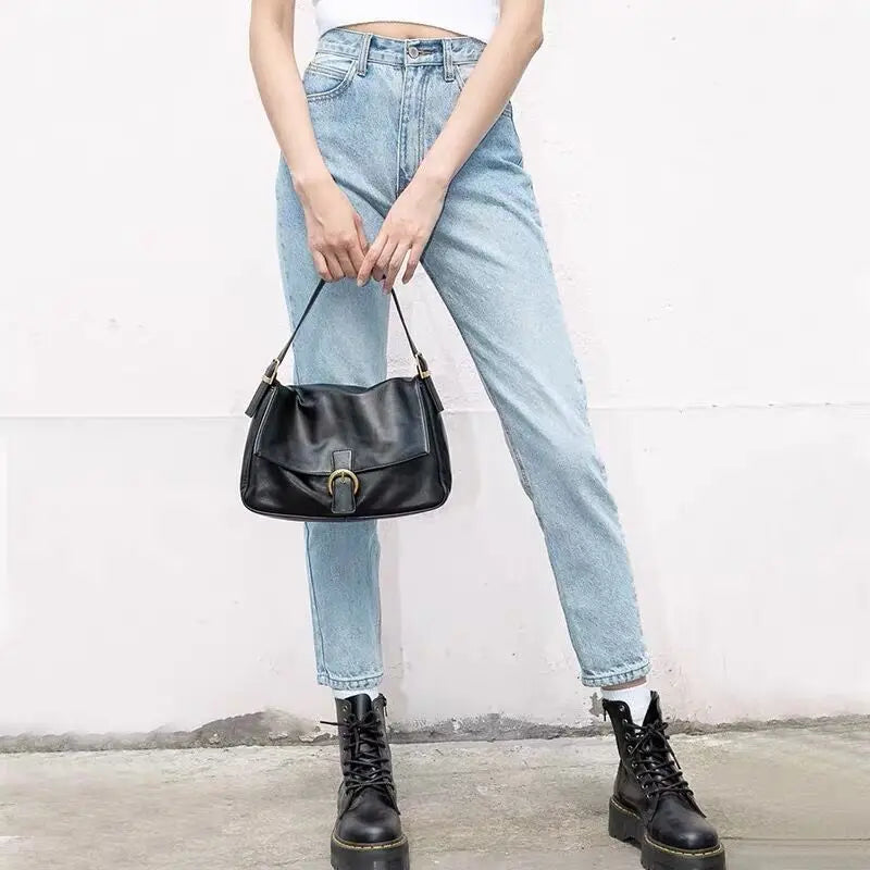 Women's High Capacity Crossbody Shoulder Bag PU Leather Messenger Handbag