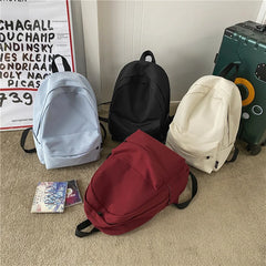High Capacity Women Backpack Big Student Backpacks Solid Girls School Bag