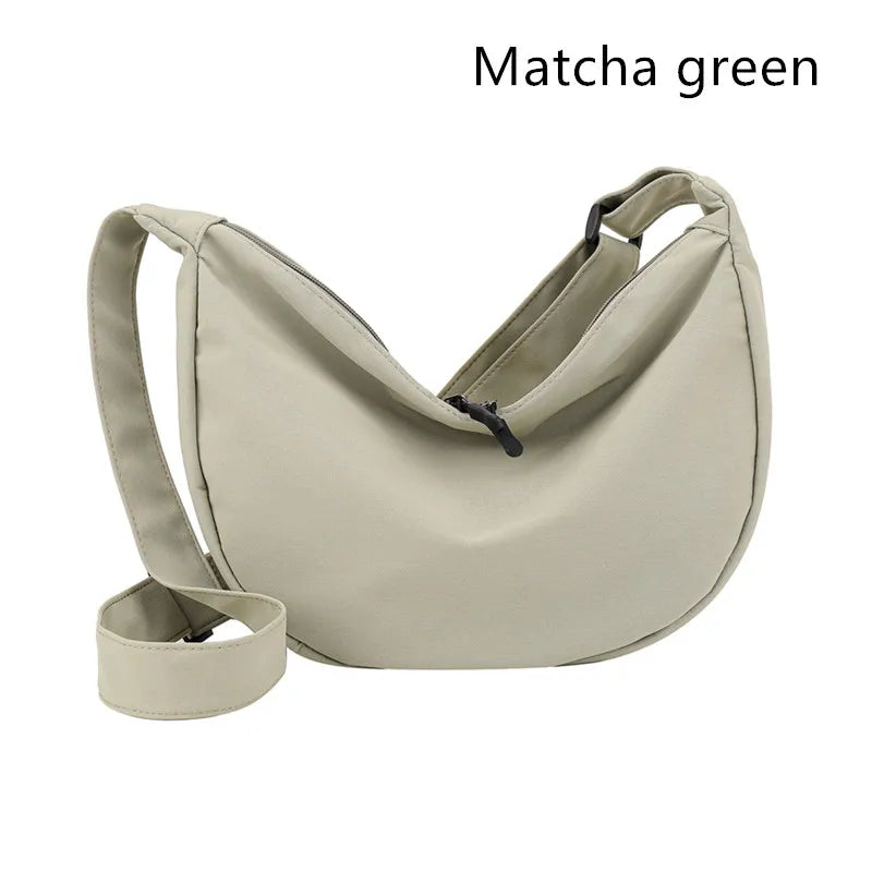 High Capacity Solid Canvas Women's Handbag Ladies Shoulder Messenger Bag
