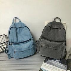 Retro Canvas Women Backpack for Teenage Girls College School Bag