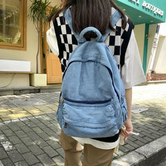 Retro Canvas Women Backpack for Teenage Girls College School Bag