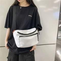 Hip Hop Canvas Sports Messenger Bag Large Capacity Women's Leisure Bag