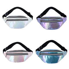 Holo Fanny Pack Hologram Waist Bag Laser PU Beach Travel Banana Hip Bum Z