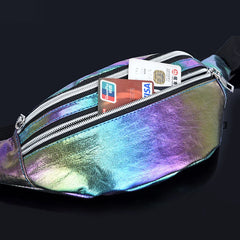 Holographic Waist Bag Laser PU Bum Bag for Women