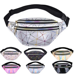 Women Holographic Waist Bag Silver Fanny Pack