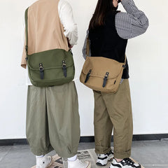 HK Retro Postman Men's Canvas Messenger Bag