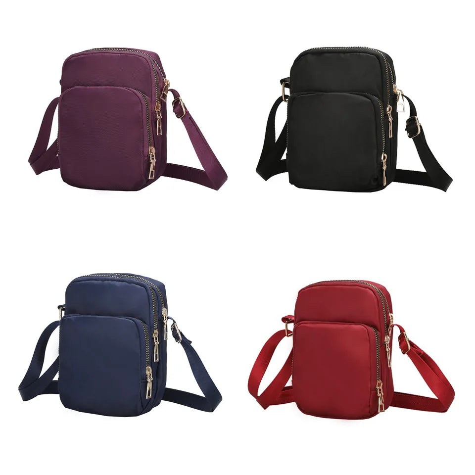 Women Crossbody Bags Zipper Mobile Phone Shoulder Bag Lady Multifunction Handbag