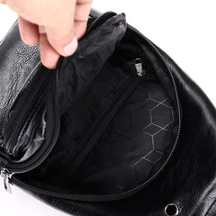 Hot PU Leather Sling Chest Crossbody Bag Biker Satchel Waist Pack